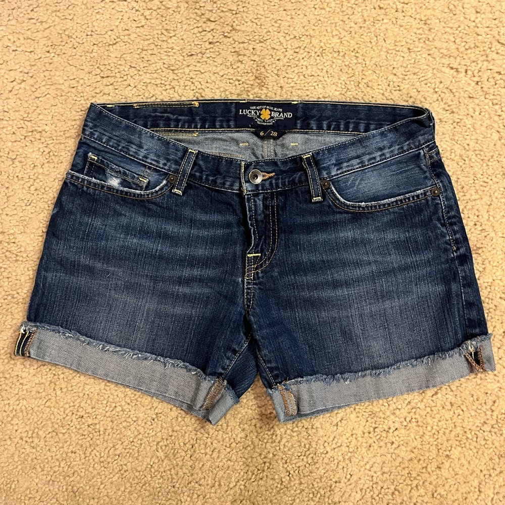 Lucky Brand Women's Dark Blue Jean Shorts